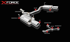 XFORCE SUBARU LEGACY GT 2010 > 14 CAT BACK EXHAUST