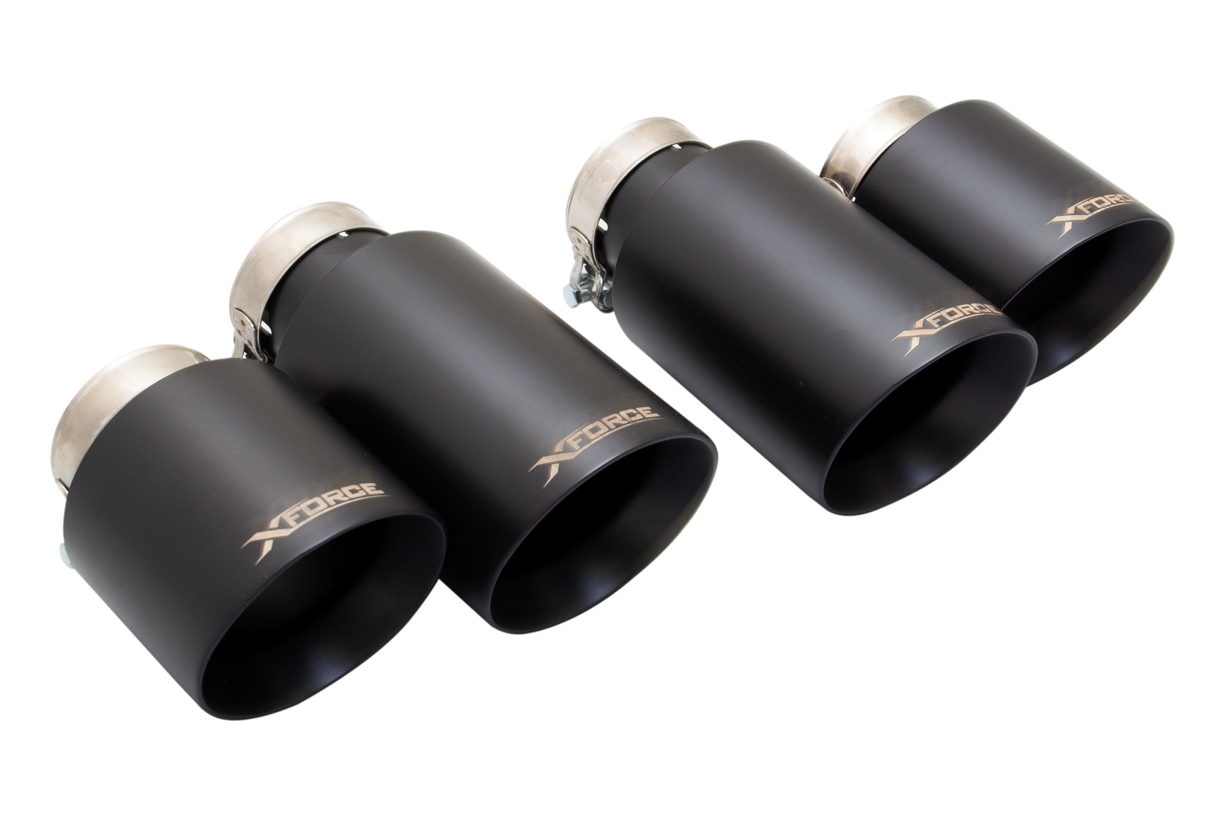 AUDI S3 8V Hatch VW GOLF R Black Exhaust Tips-1