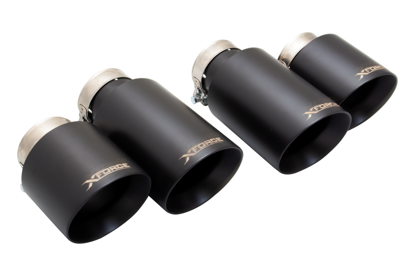 AUDI S3 8V Hatch VW GOLF R Black Exhaust Tips