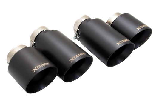 AUDI S3 8V Hatch VW GOLF R Black Exhaust Tips