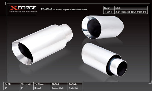 4.5Inch Angle Cut Universal Exhaust Tip