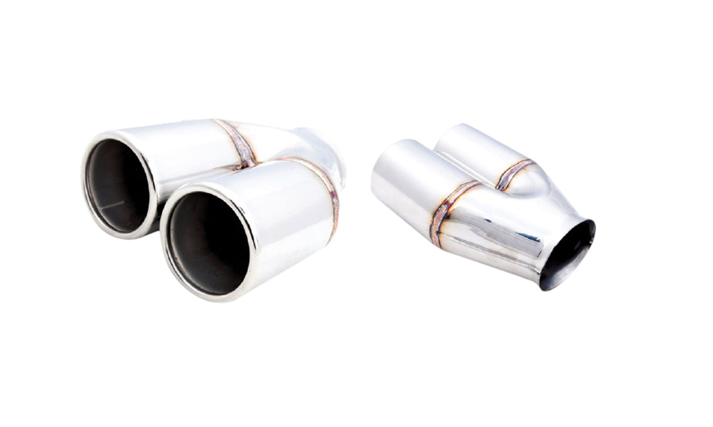 MUFFLER CHROME TIP TWIN 3" Tips - 2.5" Inlet