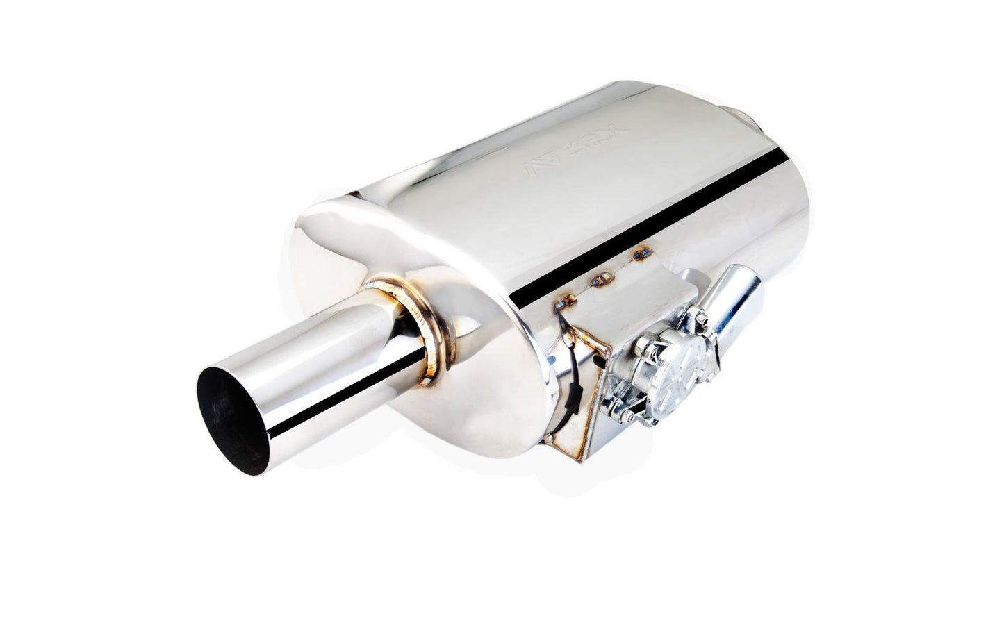 Oval 2.5Inch Varex Universal Muffler Side Mounted Motor